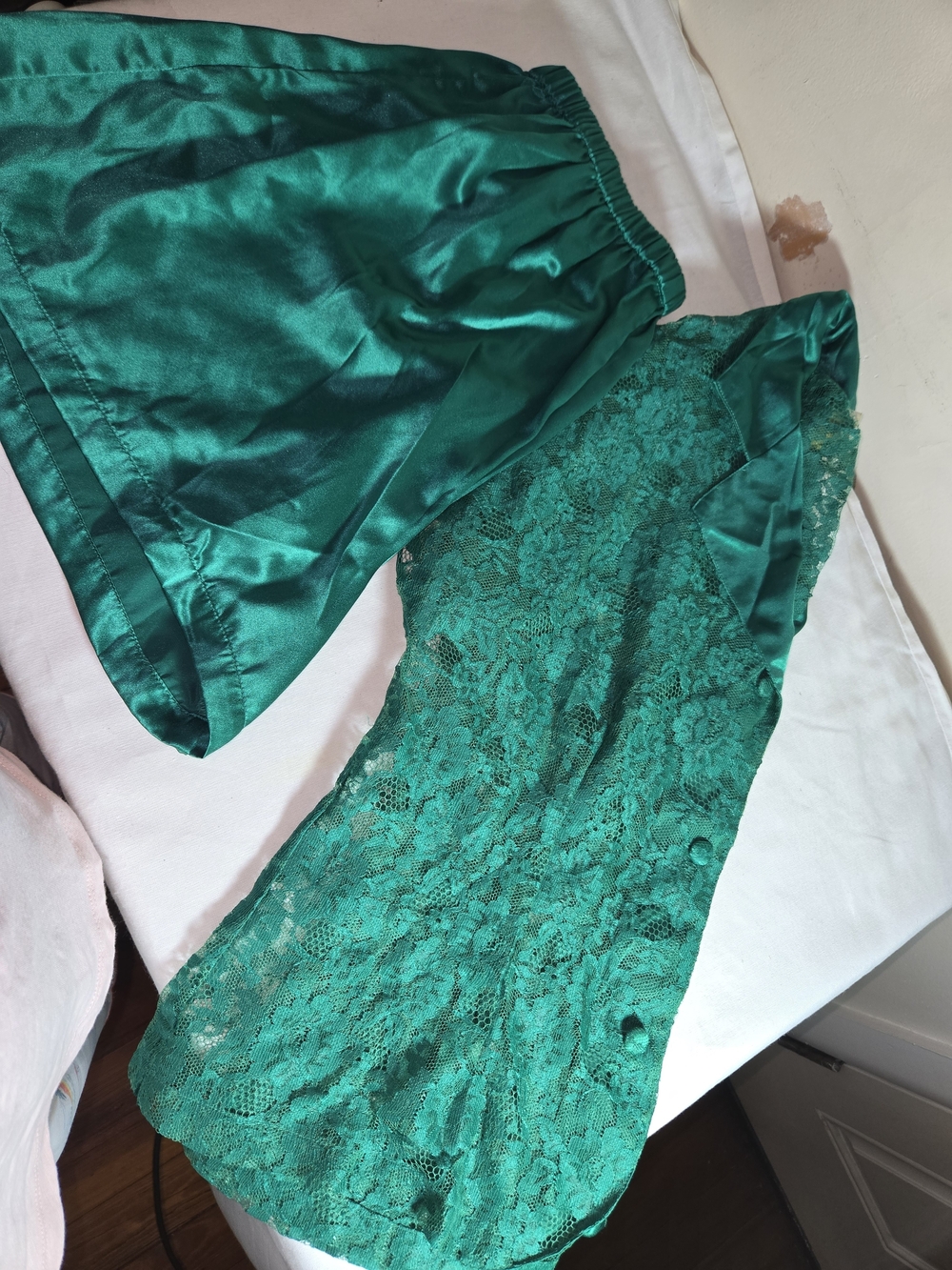 Victoria's Secret Teal Satin Lounge Top